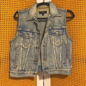Jcrew destructed denim vest